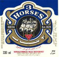 Oranjeboom Bierbrouwerij, 3 Horses Non Alcoholic Malt Beverage