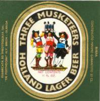Oranjeboom Bierbrouwerij, Three Musketeers Holland Lager Beer