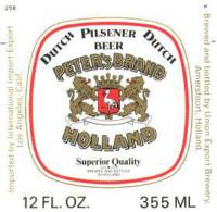 Oranjeboom Bierbrouwerij, Peter's Brand Holland Pilsener Beer