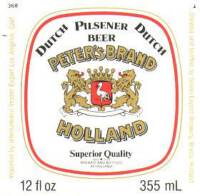 Oranjeboom Bierbrouwerij, Peter's Brand Holland Dutch Pilsener Beer