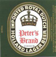 Oranjeboom Bierbrouwerij, Peter's Brand Holland Lager Beer Birra