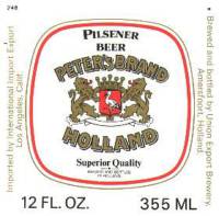 Oranjeboom Bierbrouwerij, Peter's Brand Holland Pilsener Beer