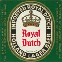 Oranjeboom Bierbrouwerij, Royal Dutch Holland Lager Beer