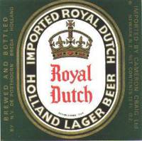 Oranjeboom Bierbrouwerij, Royal Dutch Holland Lager Beer