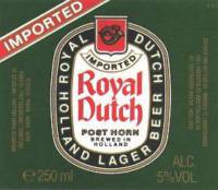 Oranjeboom Bierbrouwerij, Royal Dutch Posthorn Holland Lager Beer