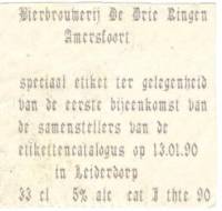 Brouwerij De Drie Ringen, Speciaal Etiket