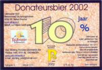 Brouwerij De Koningshoeven , Donateursbier 2002 10 jaar PUB