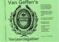 Brouwerij De Koningshoeven , Van Geffen's Verjaardagsbier