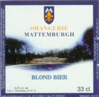 Scheldebrouwerij, Orangerie Mattemburgh Blond Bier