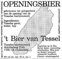 Texelse Bierbrouwerij, Openingsbier