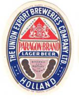 Van Vollenhoven's Bierbrouwerij, Paragon-Brand Lager Beer