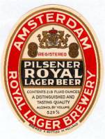 Van Vollenhoven's Bierbrouwerij, Pilsener Royal Lager Beer