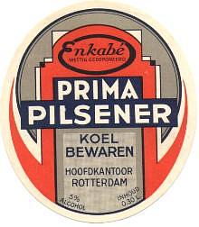 Van Vollenhoven's Bierbrouwerij, Prima Pilsener Bier Enkabé
