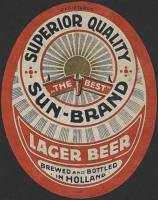 Van Vollenhoven's Bierbrouwerij, Sun-brand Lager Beer