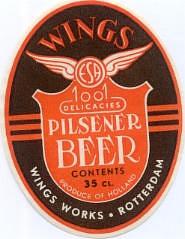 Van Vollenhoven's Bierbrouwerij, Wings Pilsener Beer