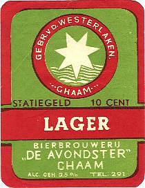 Brouwerij De Avondster, Lager