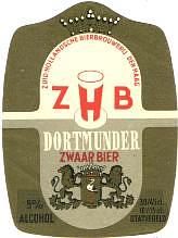 Zuidhollandse Bierbrouwerij (ZHB), Z.H.B. Dortmunder Zwaar Bier