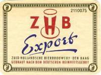 Zuidhollandse Bierbrouwerij (ZHB), Z.H.B. Export
