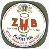 Zuidhollandse Bierbrouwerij (ZHB), Z.H.B. Export Pilsener Beer