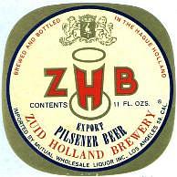 Zuidhollandse Bierbrouwerij (ZHB), Z.H.B. Export Pilsener Beer
