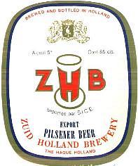 Zuidhollandse Bierbrouwerij (ZHB), Z.H.B. Export Pilsener Beer