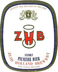 Zuidhollandse Bierbrouwerij (ZHB), Z.H.B. Export Pilsener Beer