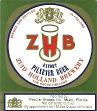 Zuidhollandse Bierbrouwerij (ZHB), Z.H.B. Export Pilsener Beer
