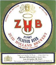 Zuidhollandse Bierbrouwerij (ZHB), Z.H.B. Export Pilsener Beer