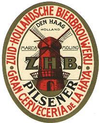 Zuidhollandse Bierbrouwerij (ZHB), Z.H.B. Pilsener Marca Molino