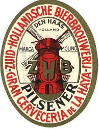 Zuidhollandse Bierbrouwerij (ZHB), Z.H.B. Pilsener Marca Molino