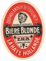 Zuidhollandse Bierbrouwerij (ZHB), Bière Blonde