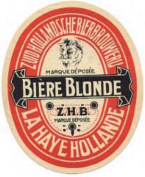 Zuidhollandse Bierbrouwerij (ZHB), Bière Blonde