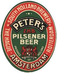 Zuidhollandse Bierbrouwerij (ZHB), Peter's Pilsener Beer