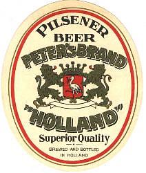Zuidhollandse Bierbrouwerij (ZHB), Peter's Brand Holland Pilsener Beer