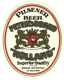 Zuidhollandse Bierbrouwerij (ZHB), Peter's Brand Holland Pilsener Beer