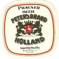 Zuidhollandse Bierbrouwerij (ZHB), Peter's Brand Holland Pilsener Beer