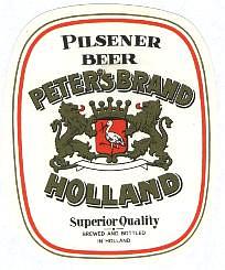 Zuidhollandse Bierbrouwerij (ZHB), Peter's Brand Holland Pilsener Beer