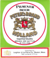 Zuidhollandse Bierbrouwerij (ZHB), Peter's Brand Holland Pilsener Beer