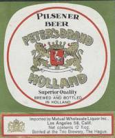 Zuidhollandse Bierbrouwerij (ZHB), Peter's Brand Holland Pilsener Beer