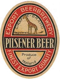Zuidhollandse Bierbrouwerij (ZHB), Giraffe Brand Pilsener Beer