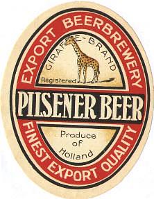 Zuidhollandse Bierbrouwerij (ZHB), Giraffe Brand Pilsener Beer