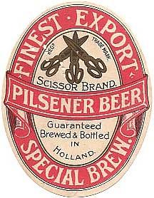 Zuidhollandse Bierbrouwerij (ZHB), Scissor Brand Pilsener Beer