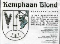 Stadsbrouwerij Almere, Kemphaan Blond