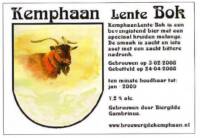 Stadsbrouwerij De Kemphaan BV, Kemphaan Lente Bok