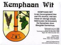 Stadsbrouwerij De Kemphaan BV, Kemphaan Wit