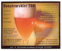 Maasland Brouwerij, Donateursbier 2001 PUB