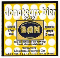 Maasland Brouwerij, Donateursbier 2002 BAM