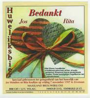 Maasland Brouwerij, Huwelijksbier Jos en Rita Bedankt