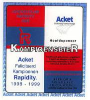 Maasland Brouwerij, Kampioensbier Rapidity 1998-1999
