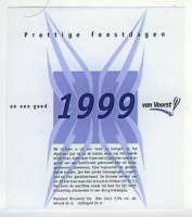 Maasland Brouwerij, Prettige Feestdagen en een goed 1999